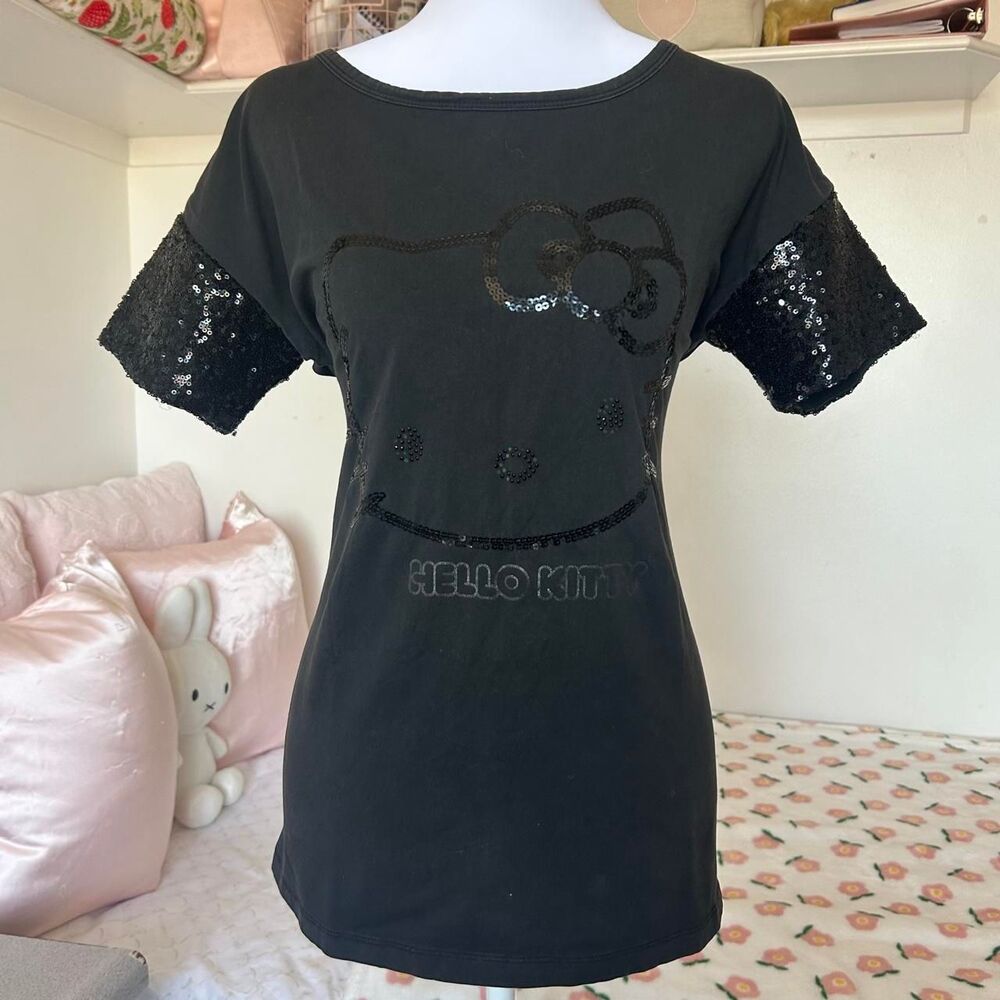 Hello-kitty Women's Black T-shirt